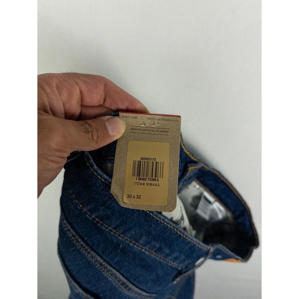 NWT Levi's 505 Regular Stretch Straight Leg Jeans Mens 30x32 Medium Blue Wash Cl